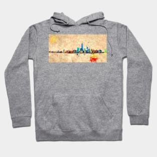 NYC Skyline Grunge Hoodie